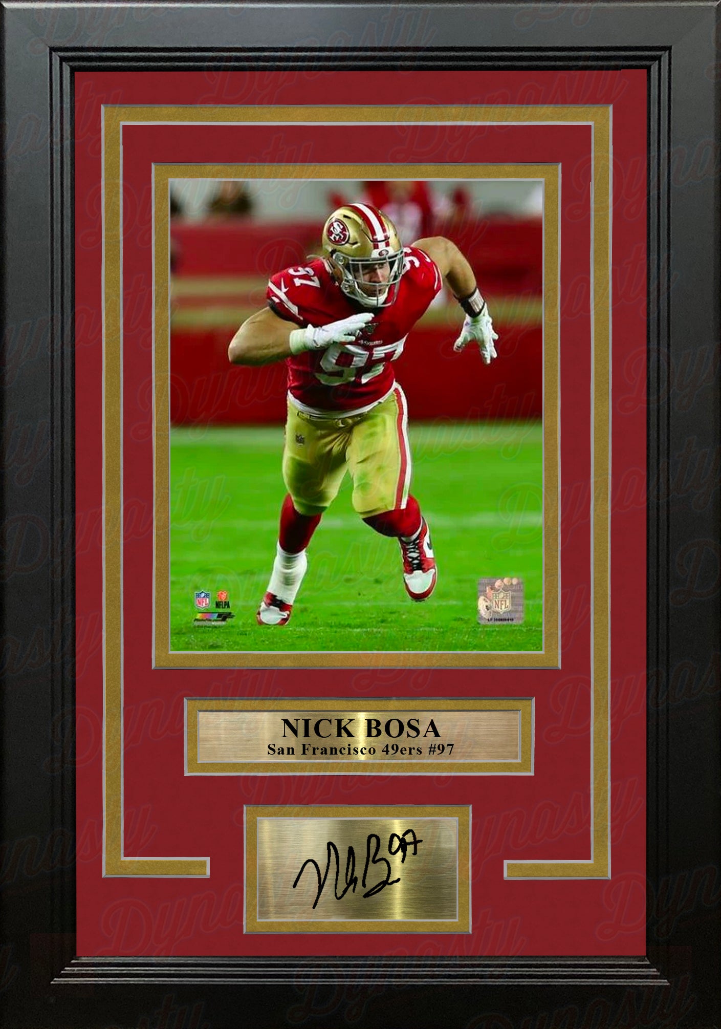 Nick Bosa #97 San Francisco 49ers Gold Rush Red / Black Shirt