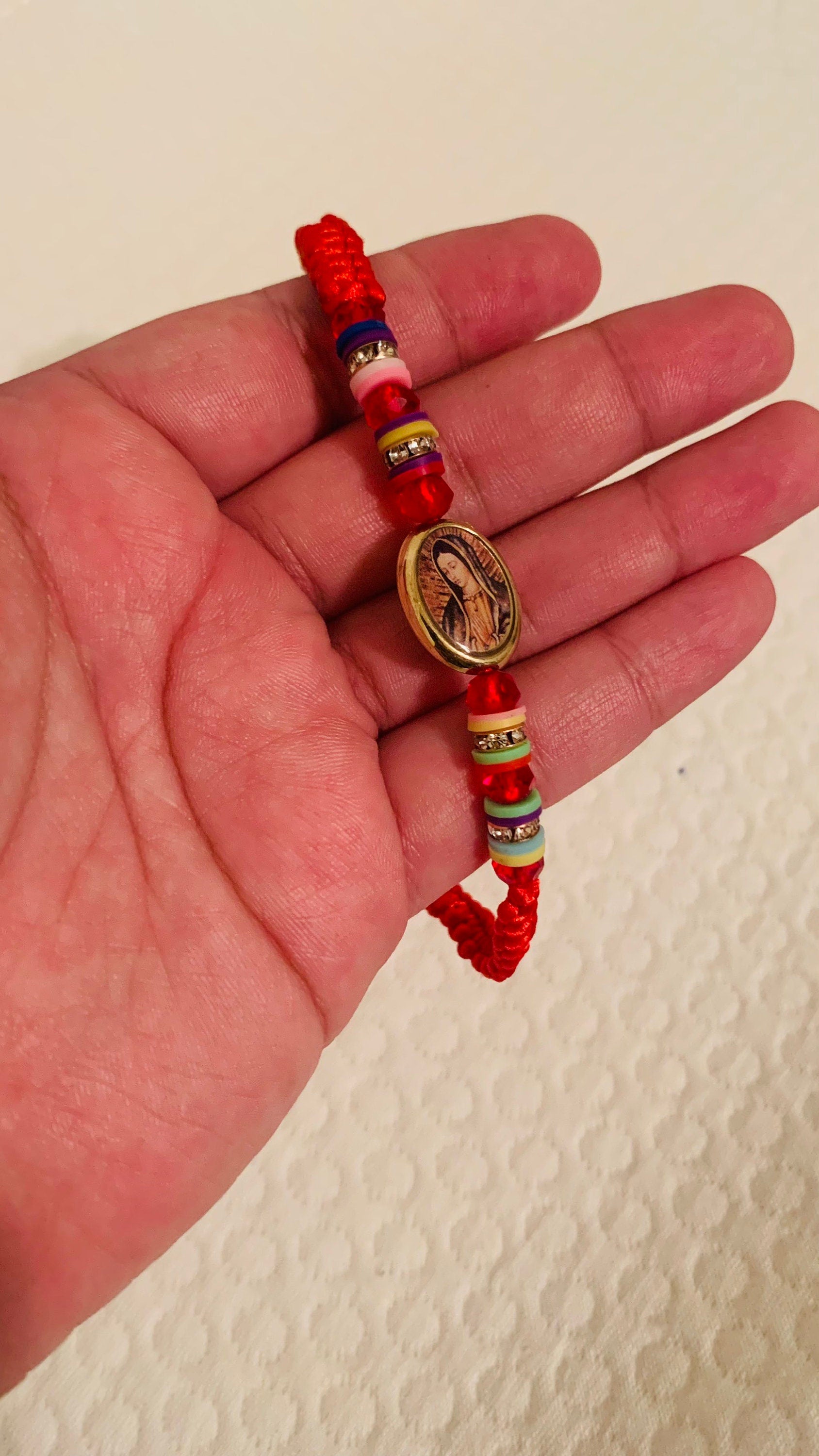 Purple Virgen de Guadalupe Evil Eye Bracelet, Bracelets for women, unique  gifts, best friend gifts, gift for her, friendship bracelet