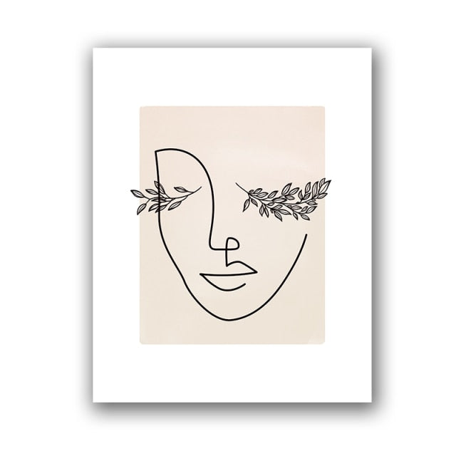 woman face line drawing