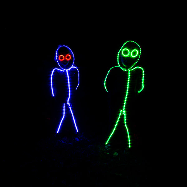 Kid's LED stickman costume by Glowy Zoey