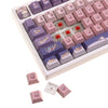  Gamakay 140 Keys Purple & Pink Keycaps Set, Cherry Profile PBT Five-Sided Thermal Sublimation Keycap Set for 61/68/75/80/84/87/98/104/108/Alice Layout Mechanical Gaming Keyboard