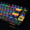 Gamakay Gk75 75% Hot-swappable Mechanical Keyboard with transparent keycaps and Gateron yellow switch