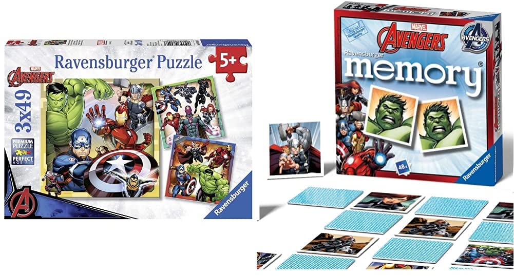 BN Ravensburger AVENGERS ASSEMBLE MINI MEMORY Toys Puzzles Games Marvel 3 yrs 