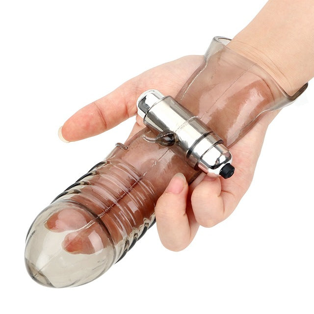 Finger Sleeve Vibrator G Spot Massage Clitoris Stimulation Dildo Sex T pic