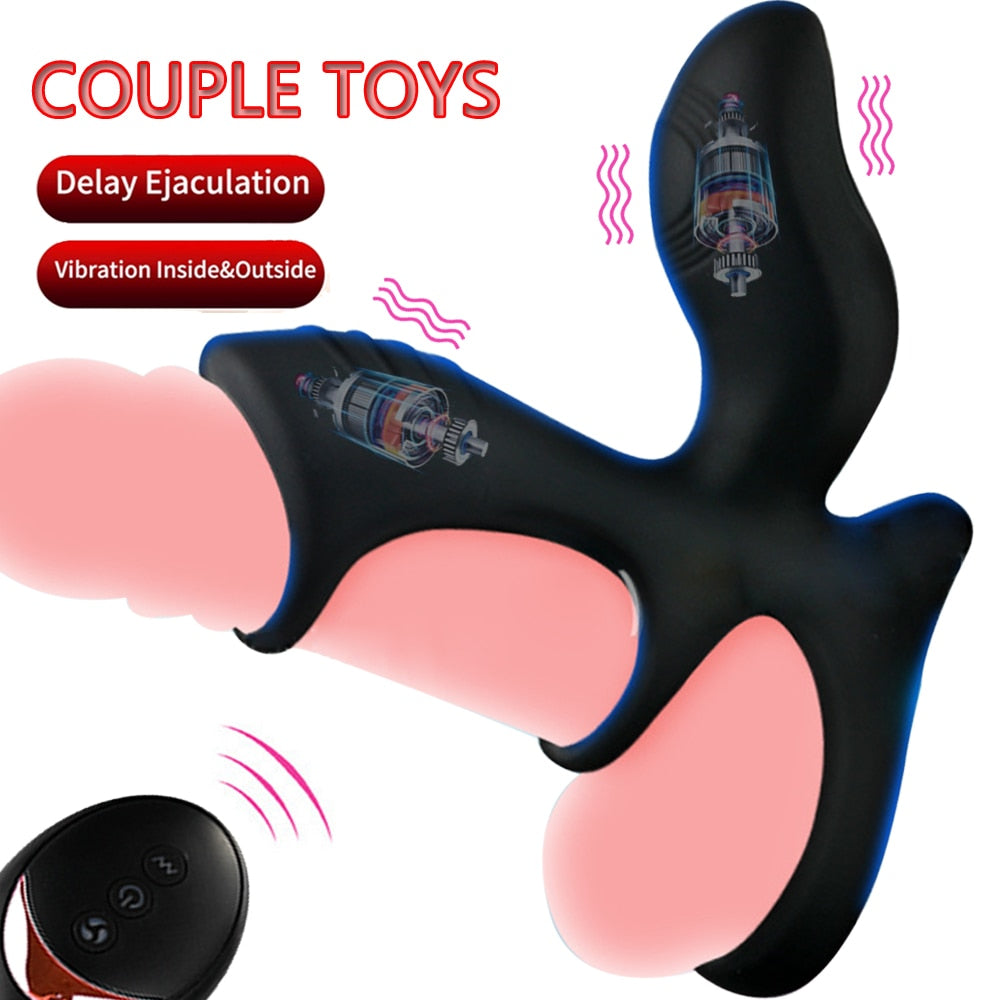 Vibrating Penis Ring Couple Vibrator Clitoris Stimulation Sex Toys for – sextoygo