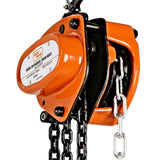 SuperHandy Manual Chain Block Hoist Come Along 1/2 Ton 1100Lbs - a MAX Lift of 10 Feet, Head Room of 11" inch and Load Chain Diameter of 5mm at a MAX weight capacity of 1/2 TON 1100LBS (500Kg) - Great Circle UK