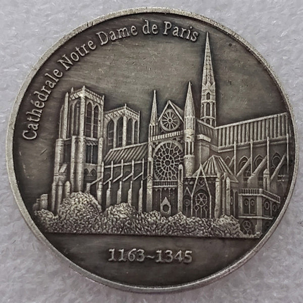 Colorized JFK Half Dollar US Coin France NOTRE DAME DE PARIS Famous Churches