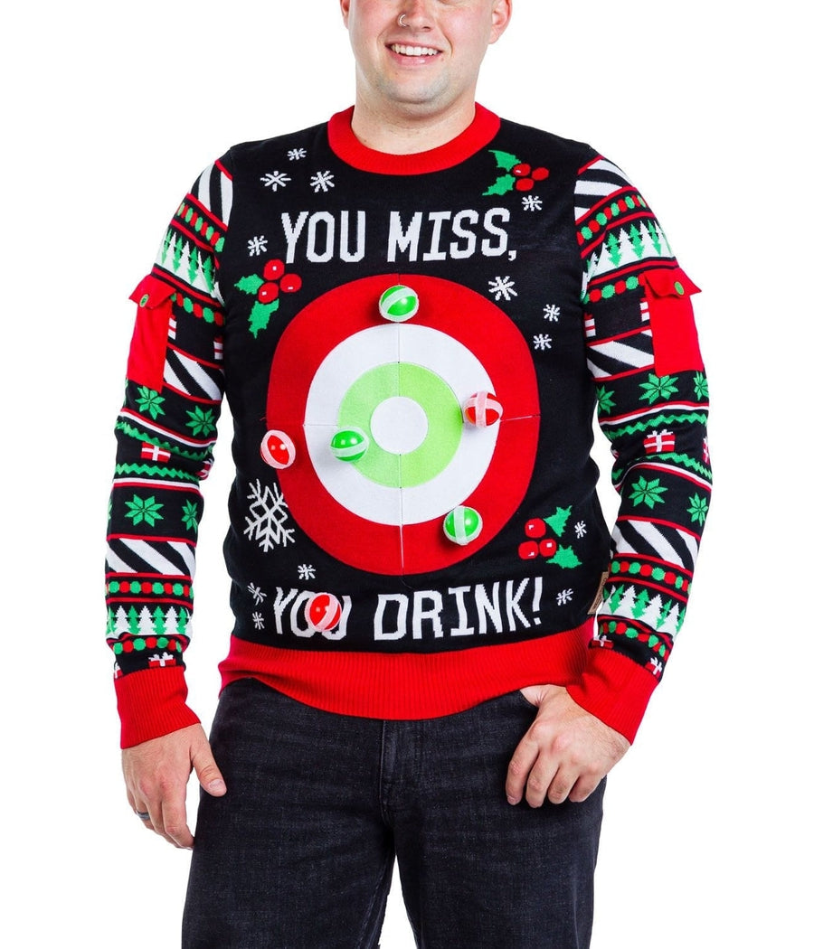Drinking Game Big And Tall Ugly Christmas Sweater Men S Christmas Outfits Tipsy Elves