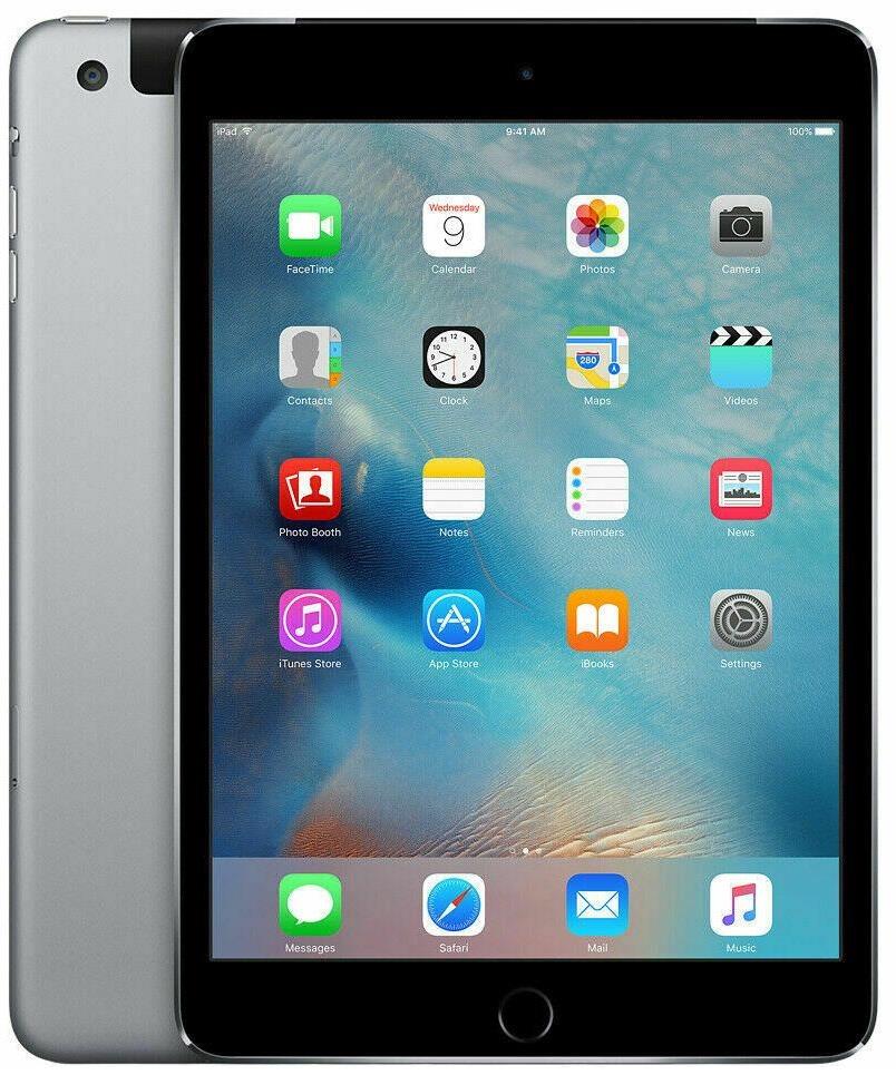 Apple iPad Mini 4 128GB Wi-Fi + Cellular 4G  Space Grey Unlocked