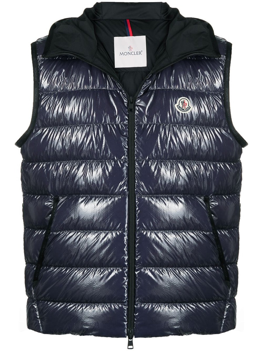 moncler body warmer navy