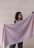 Lambswool Blanket Scarf in Dusky Pink Gingham