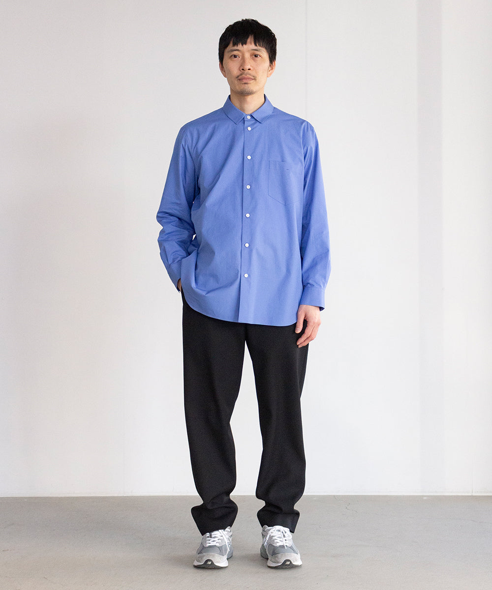 ATON SUVIN BROAD STANDARD SHIRT navy | labiela.com