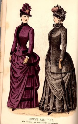 Evolution of women's fashion over the course of two centuries
