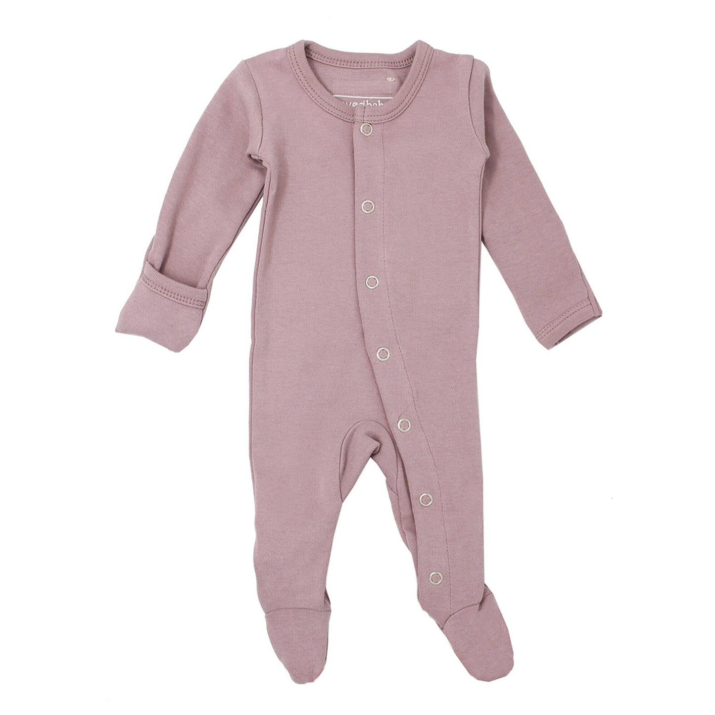 Organic Snap Footed Romper, Lavender
