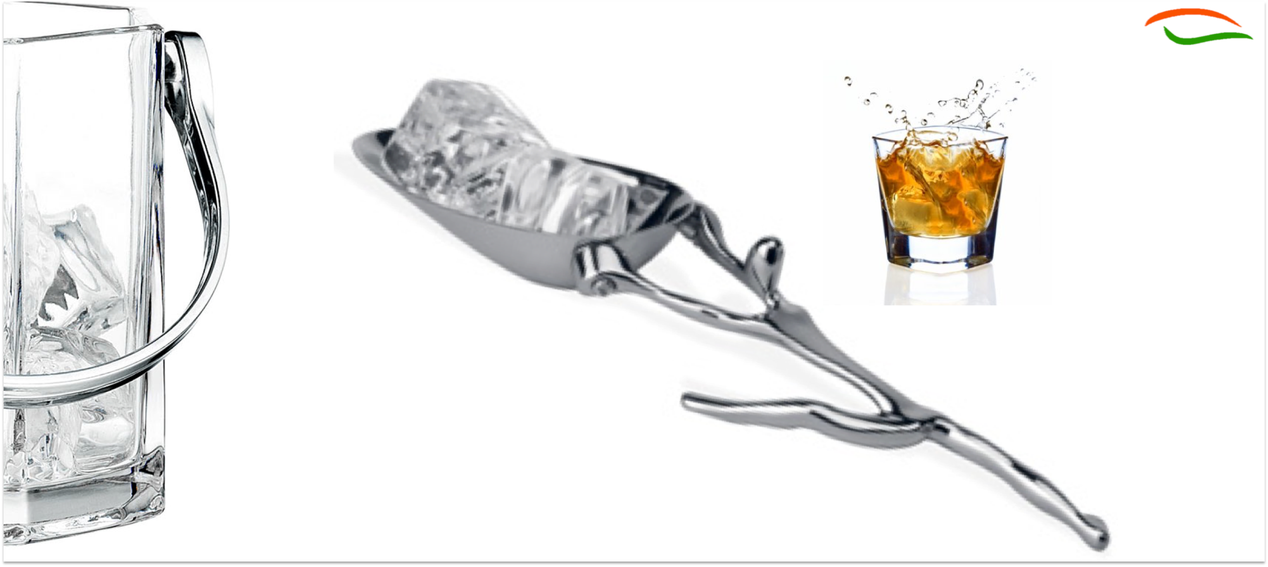 bar accessory ice bucket spoon scoop chrome artikrti