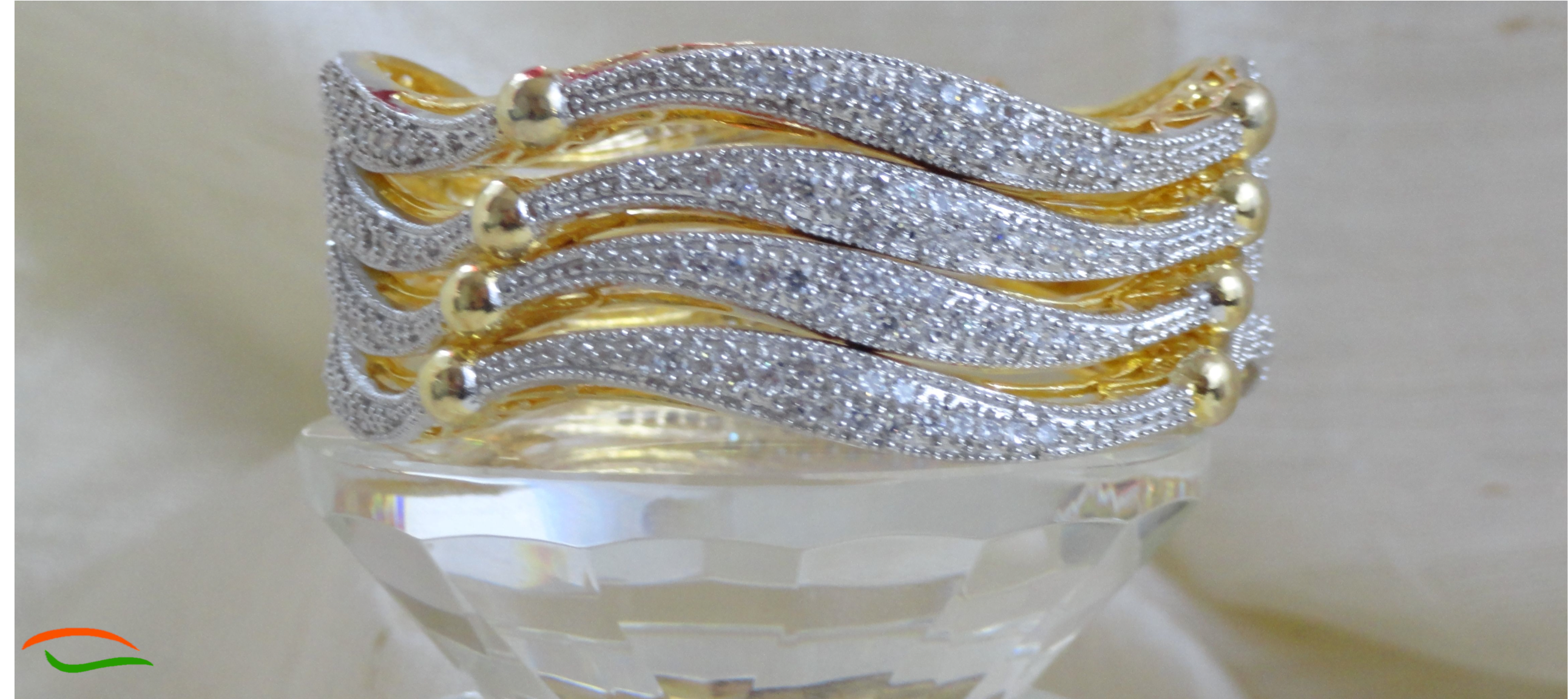 indian bracelet gold white stone diamond artikrti