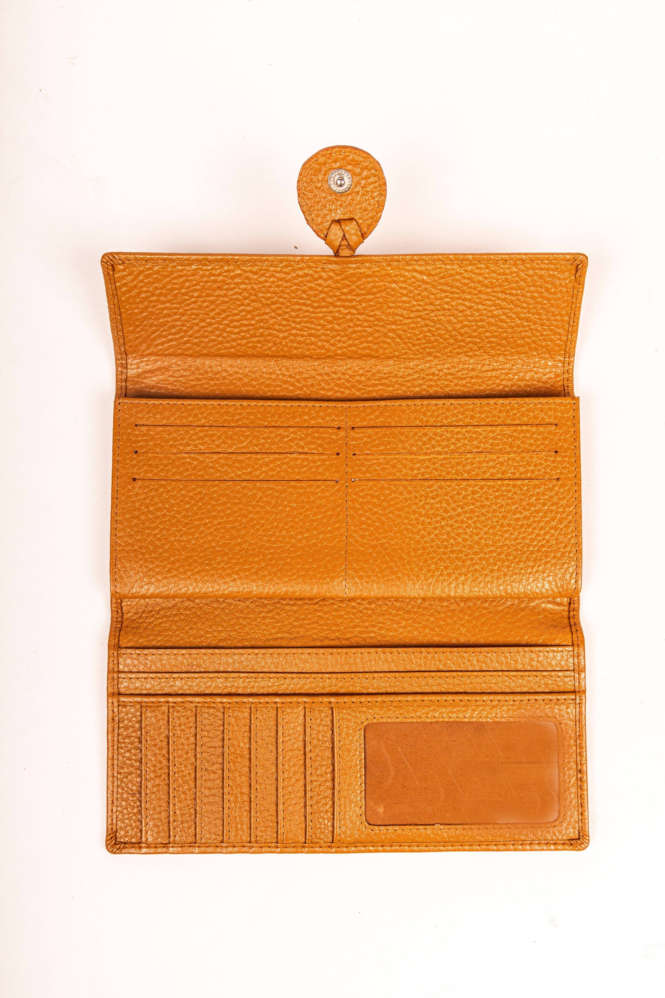 Leather Ladies Wallet - Tri-fold | Midnight
