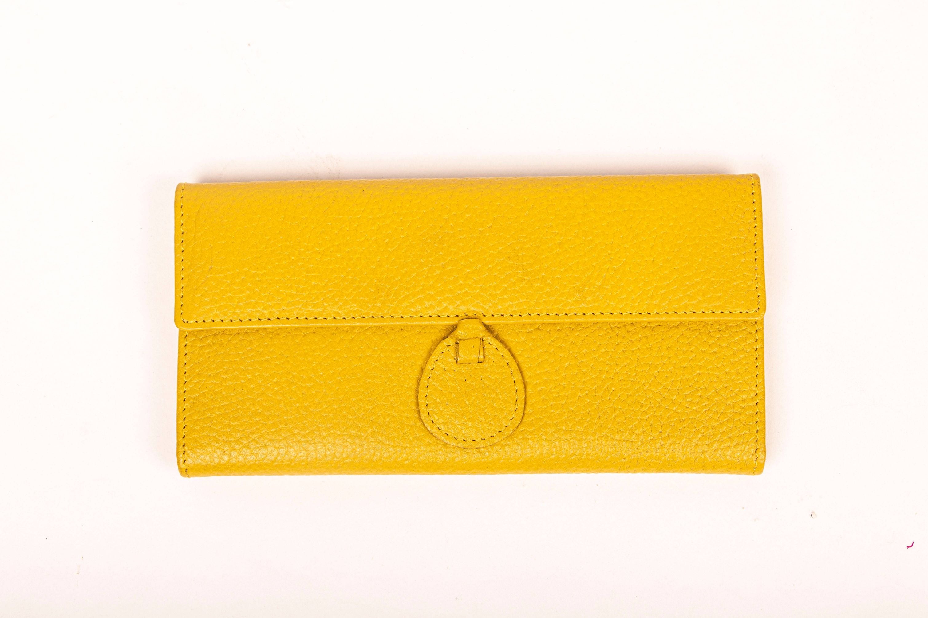 Leather Ladies Wallet - Tri-fold | Lemon