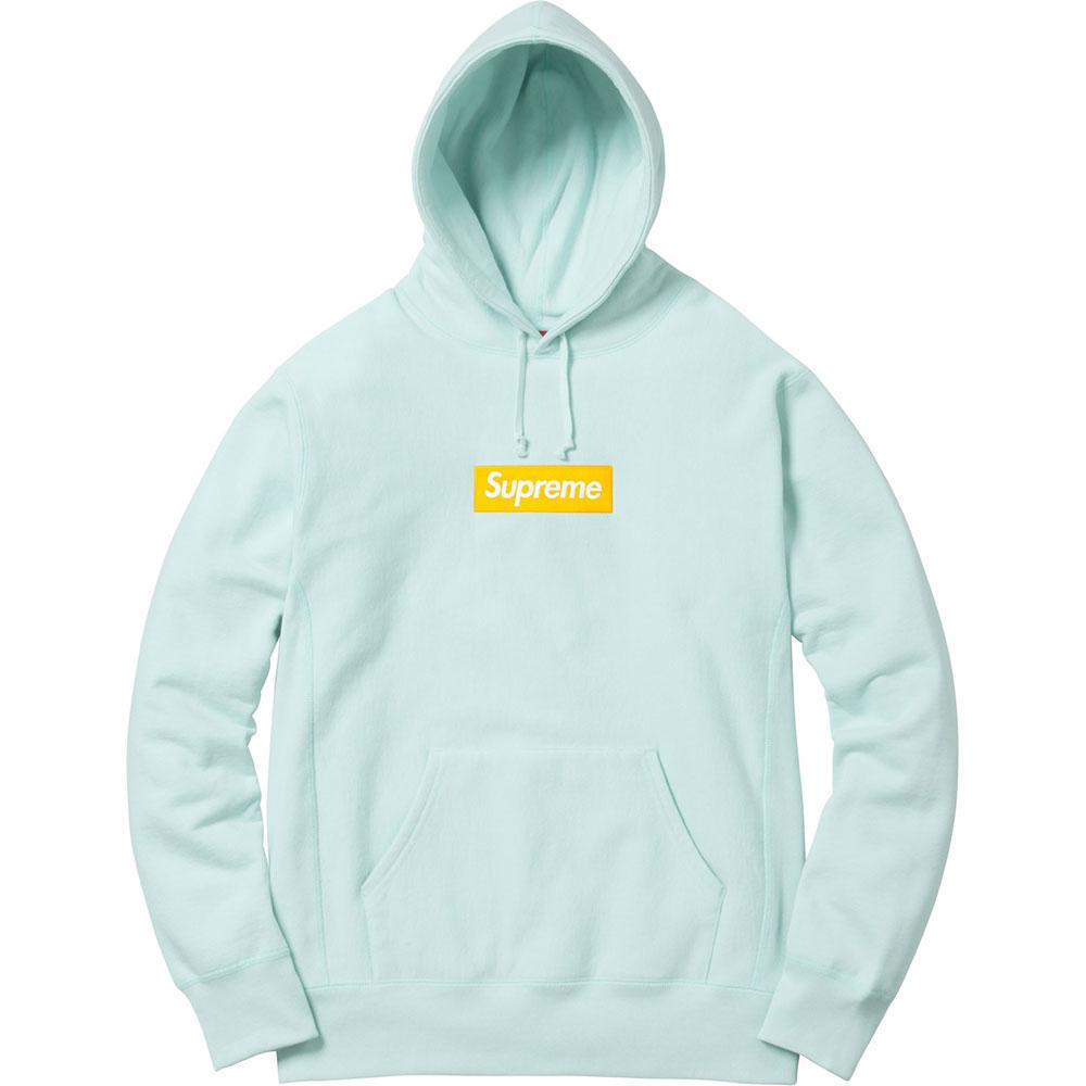 Supreme Box Logo Hooded Sweatshirt (FW17) Ice Blue – Kick Game