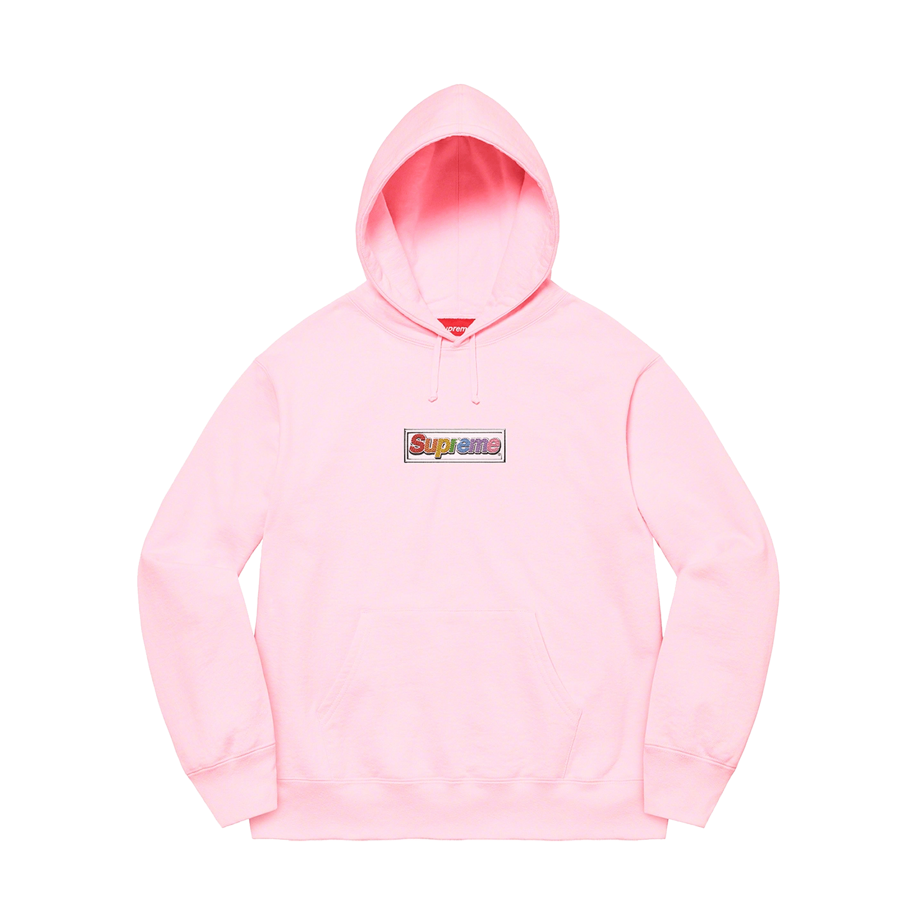 Supreme Bling Box Logo Hooded Sweatshirt 'Light Pink' – Kick Game