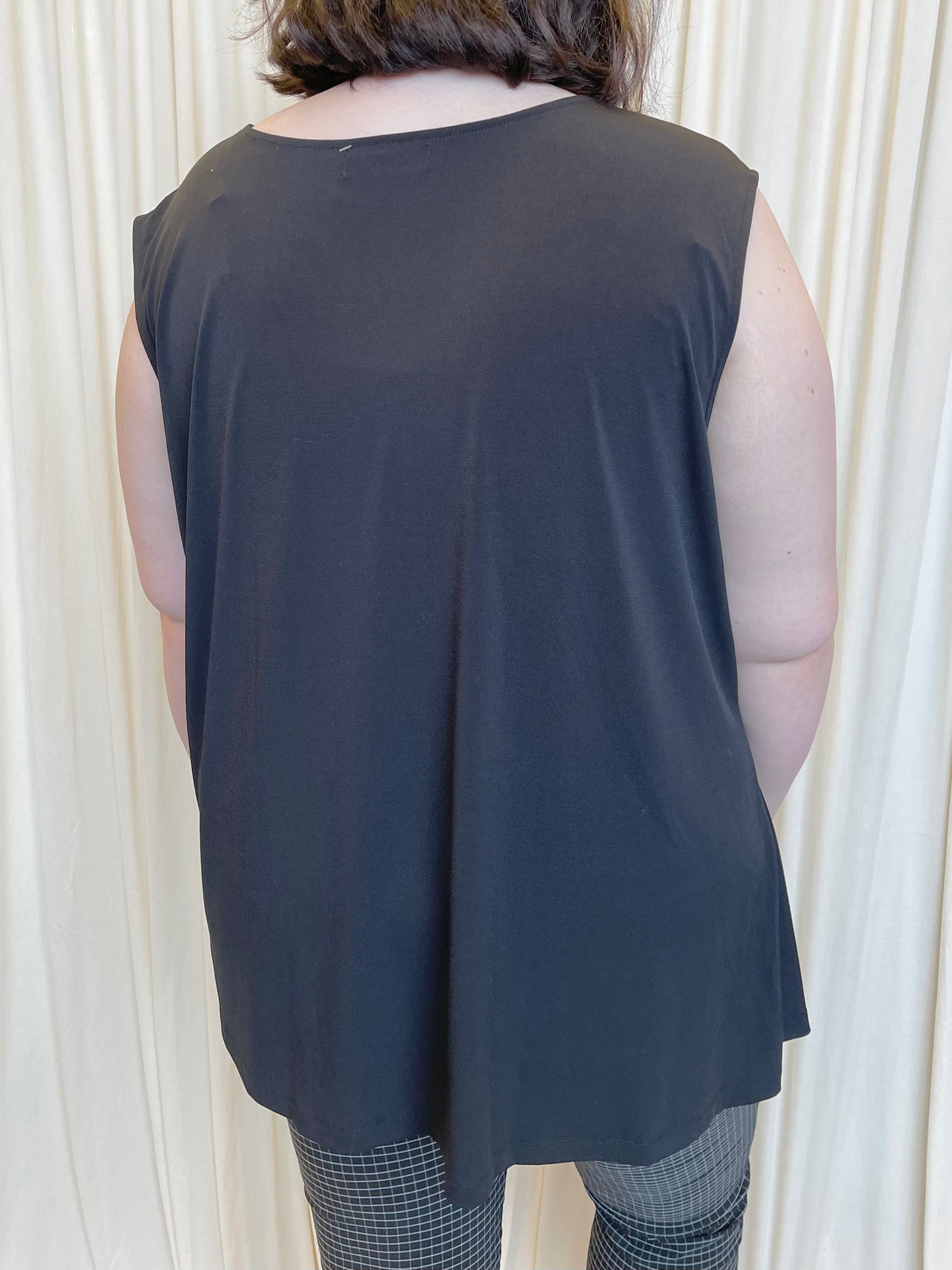 Black Tank Blouse - 3X-Large