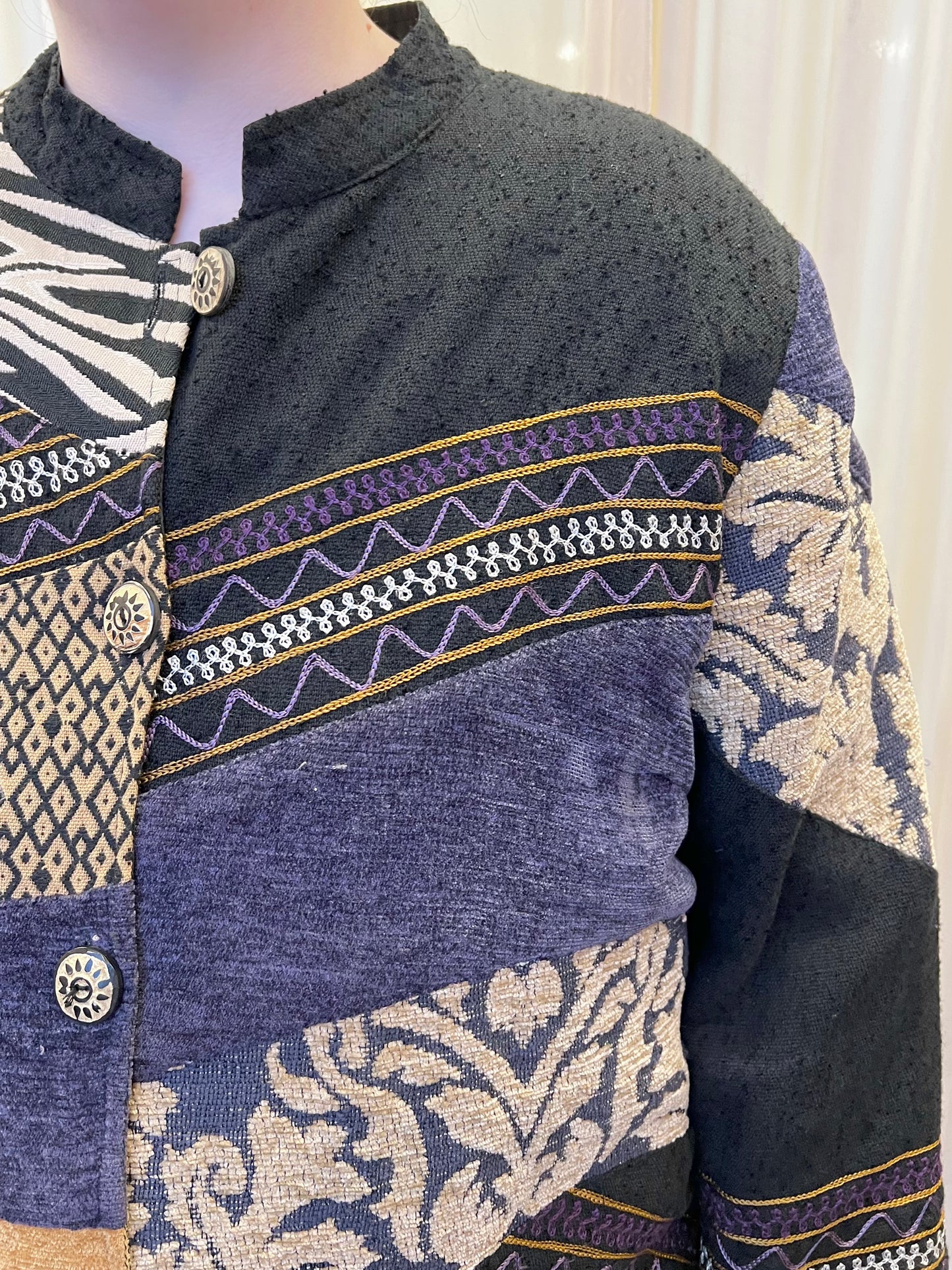 Patchwork Patterned Jacket - X-Large