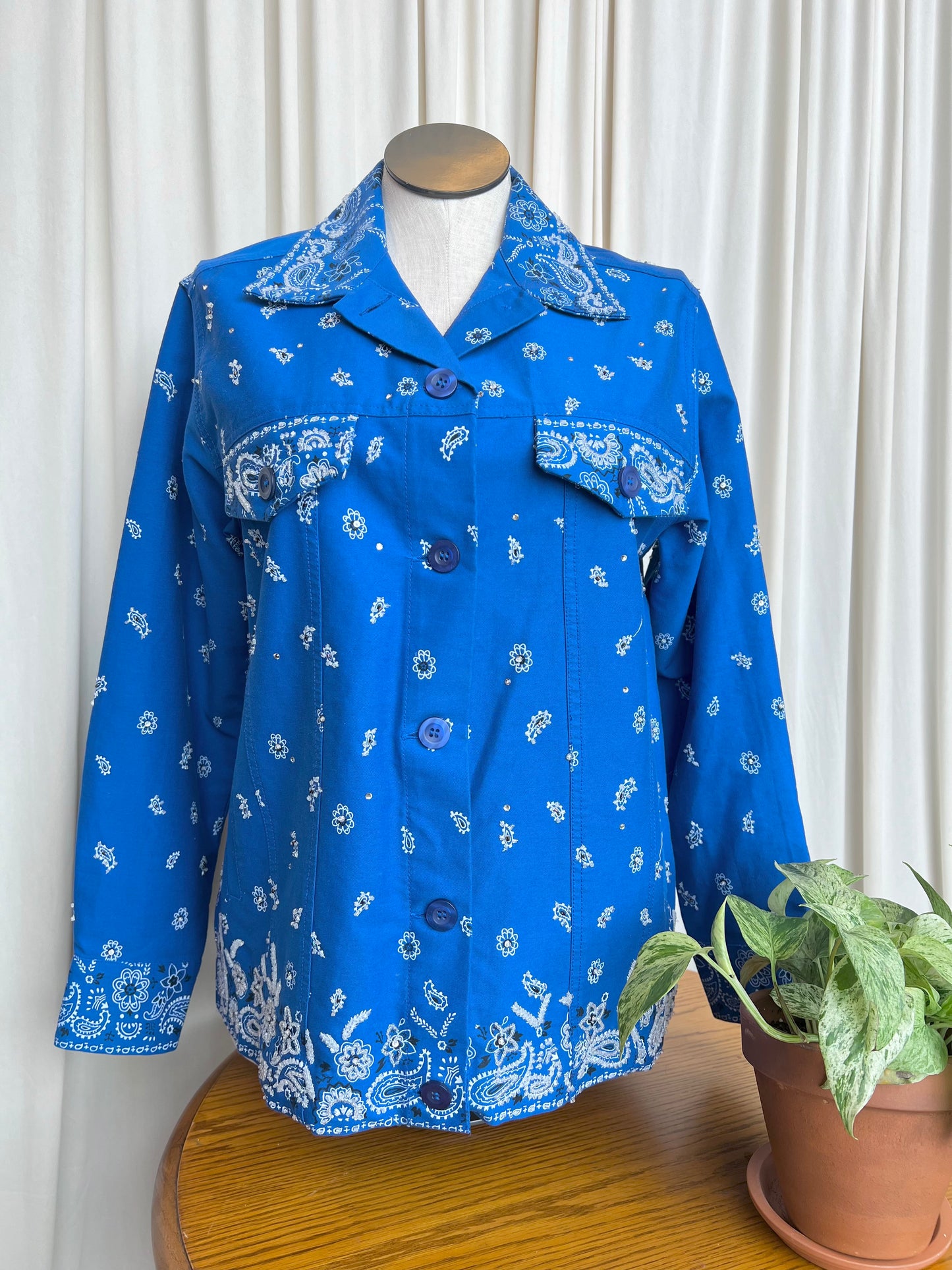 Blue Paisley Jacket - Medium