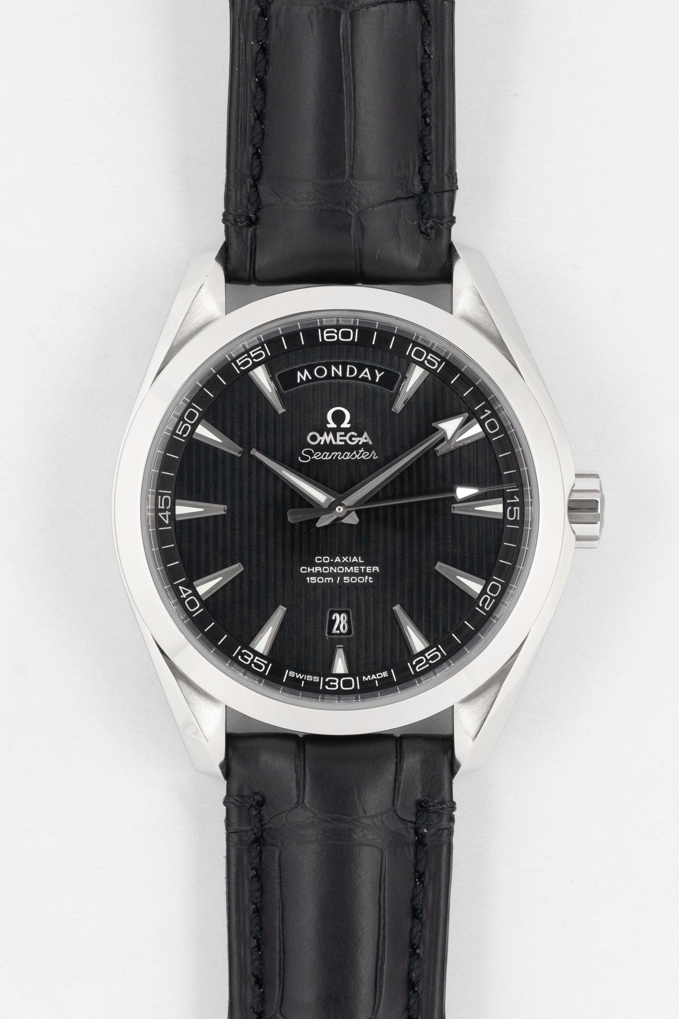 omega aqua terra gmt white dial