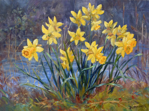 Daffodils painted by the artist howard butterworth