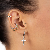 Twist Single Ear Cuff - Silver