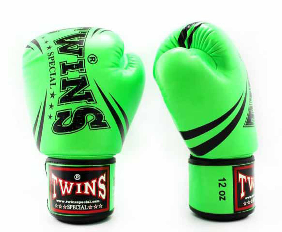 Twins Special MUAY THAI BOXING GLOVES 8-16 oz FBGVS3-TW6 Green