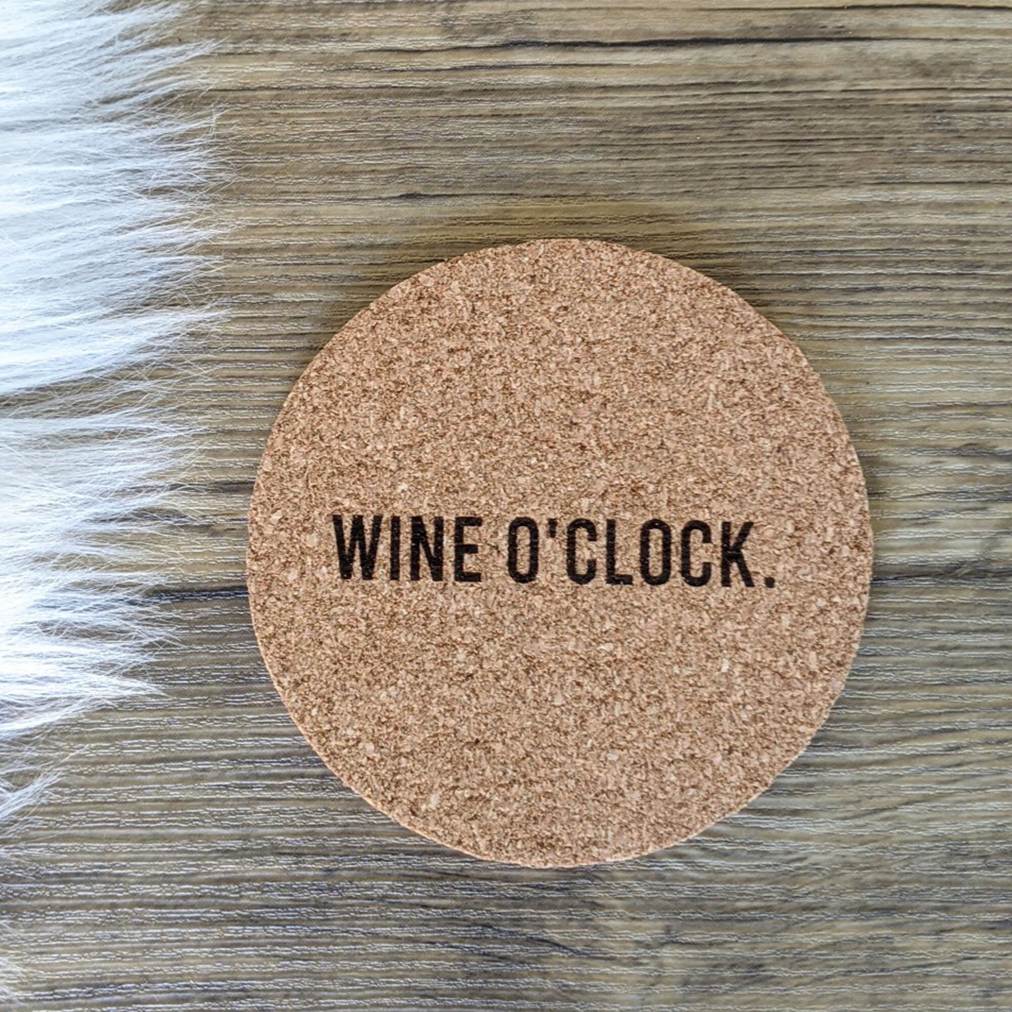 Vermoorden Australië versus Wine o'clock Cork Coaster - Drink Mat - Housewarming Gift – Mark My Word