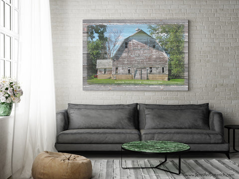 Century Farm Custom Canvas Print by Jennifer Ditterich Designs