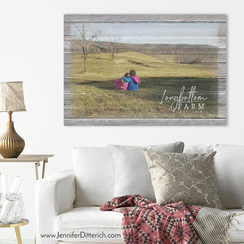 Countryside Print of Two Little Girls by Jennifer Ditterich Designs