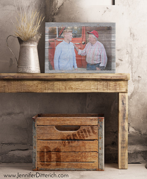 Grandfather and Grandson Farming Heritage Personalized Print by Jennifer Ditterich Designs