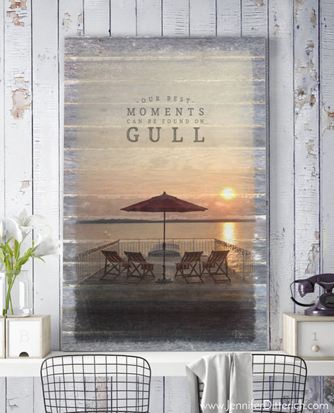 Gull Lake Custom Canvas Print from Photo by Jennifer Ditterich Designs