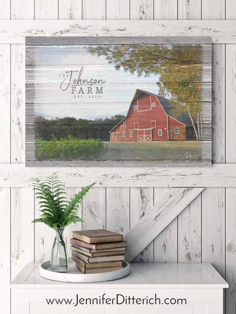 Personalized Farm Name Canvas Print