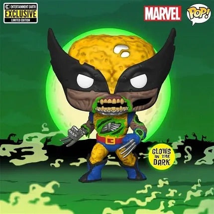 Vinyl Figure Entertainment Eart Marvel Zombies Wolverine Glow-in-The-Dark Pop 
