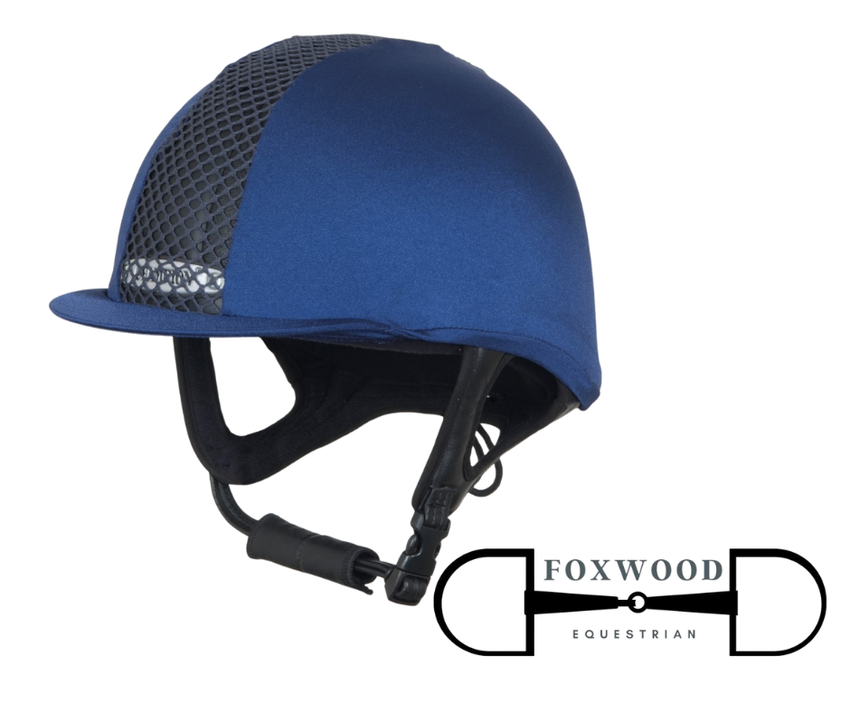 Champion Helmet Cover- Blue - Foxwood Equestrian Foxwood Equestrian - Saddlery and Feed Store