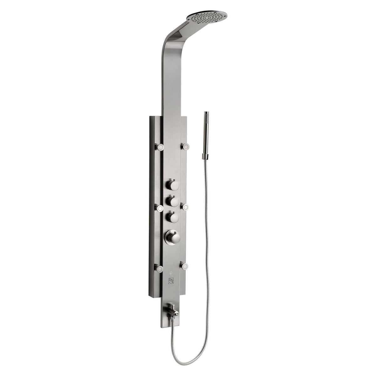 LessCare LSP2-B Modern Shower Panel System with Massage Jets Grey