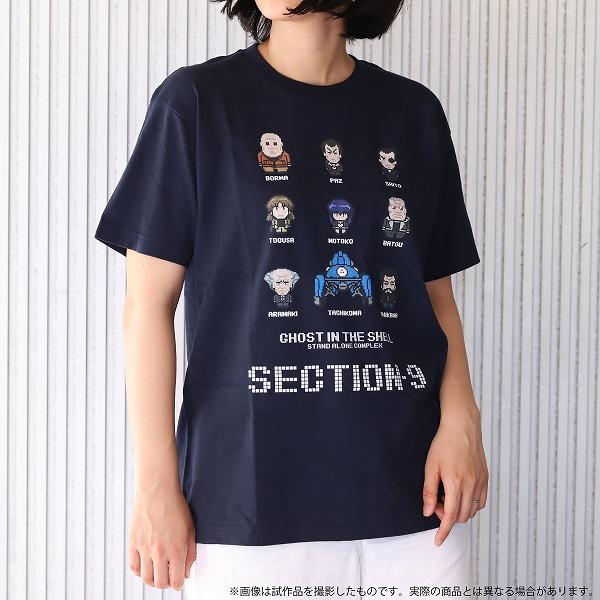 攻殻機動隊S.A.C.　ピクセルアートTシャツ　NAVY　M