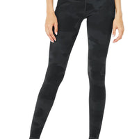 High Waisted Vapor Legging - Black Camo