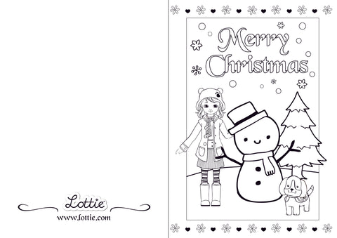 Lottie Christmas Colouring card