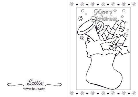Lottie Christmas Colouring card
