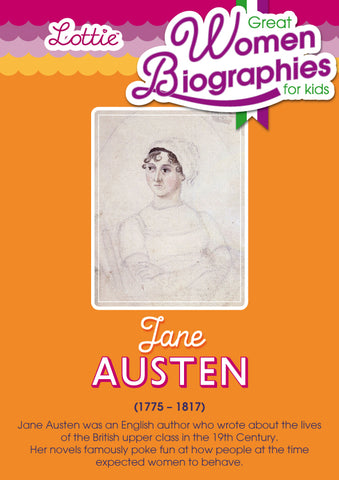 Jane Austen biography for kids