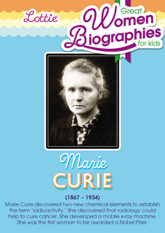 Marie Curie biography for kids