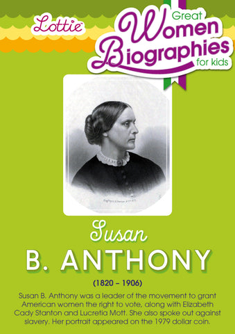Susan B. Anthony biography for kids
