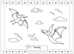 Fossil Hunter Lottie colouring page