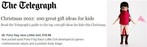 Lottie Dolls feature on the Telegraph Christmas Gift List
