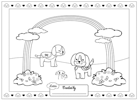 Muddy Puddles Lottie colouring page